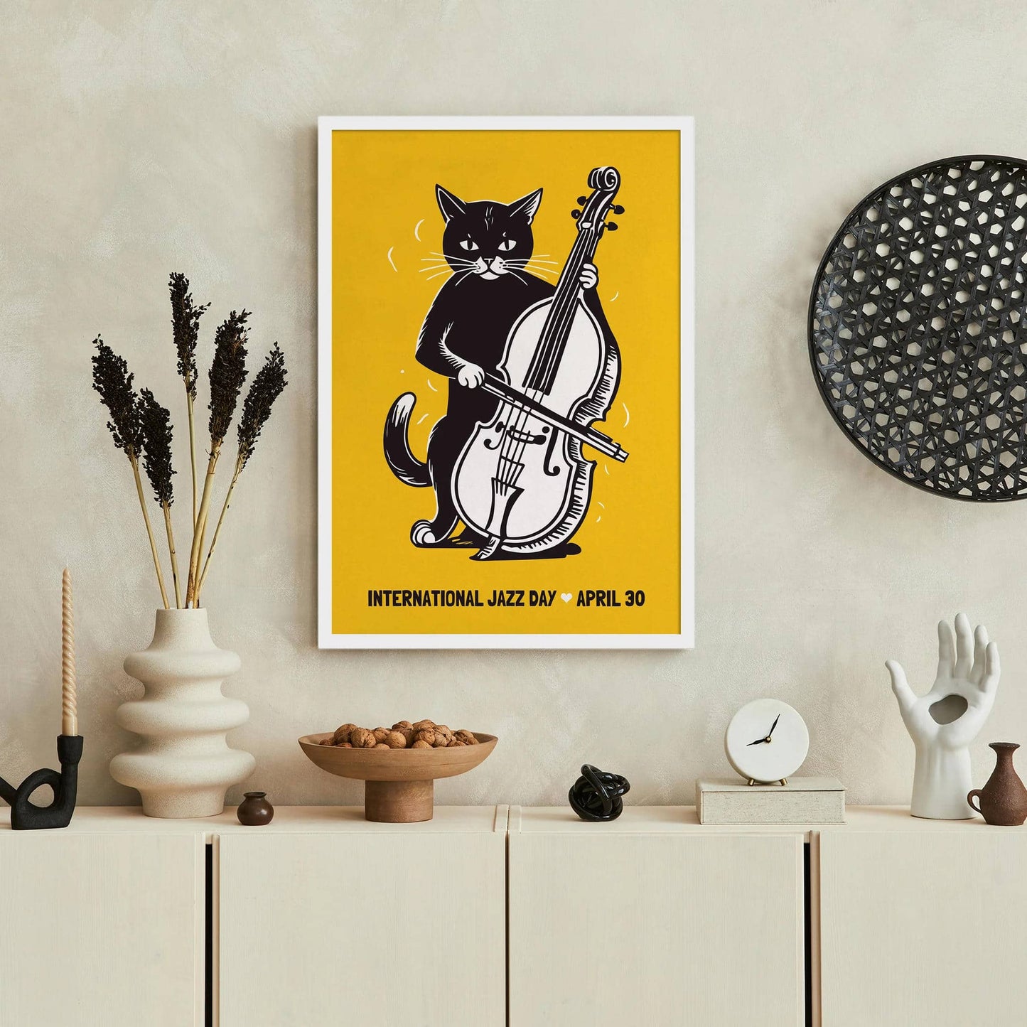 International Jazz Day Cute Cat Poster