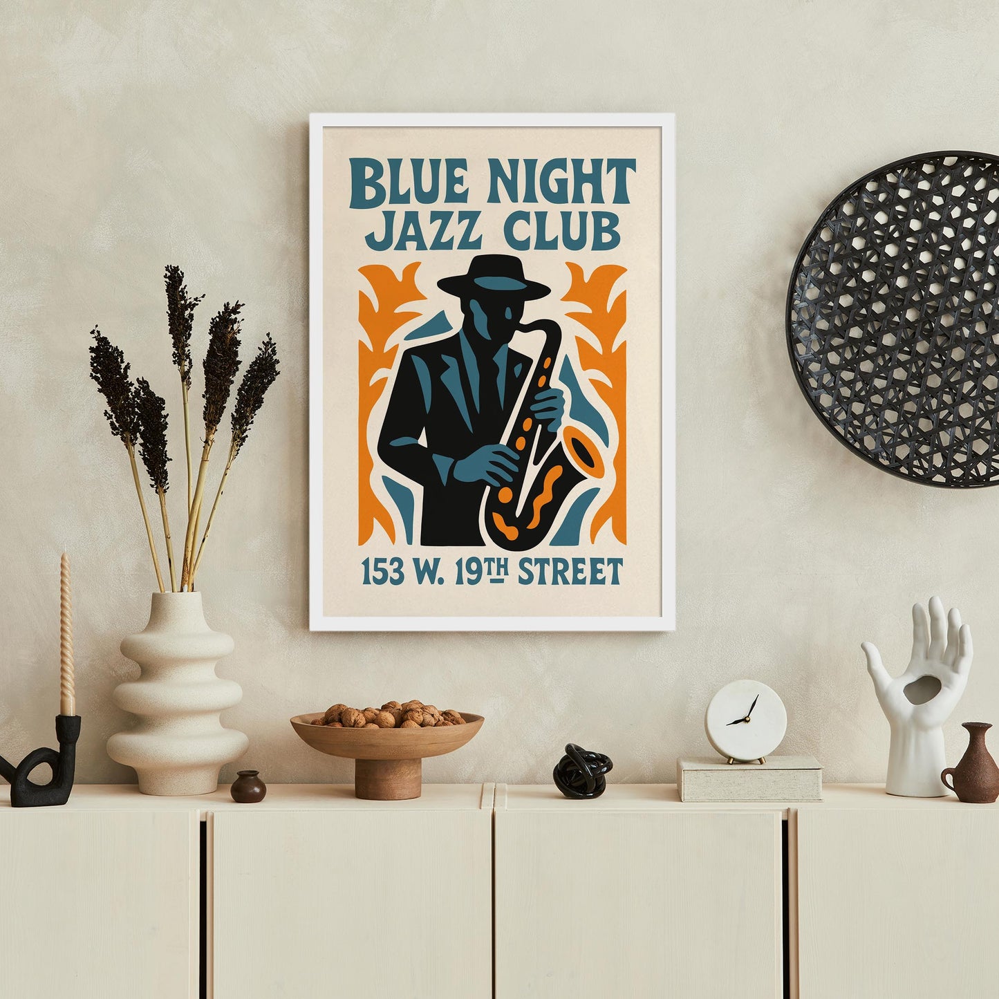 Blue Night Jazz Club Poster Print