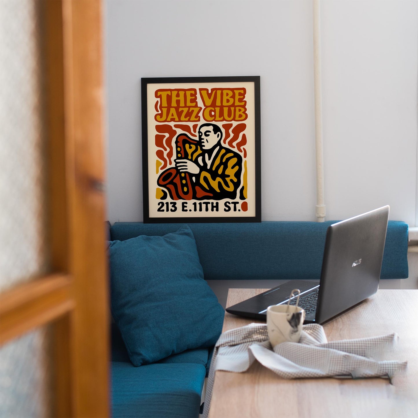 Jazz Club Sax Poster