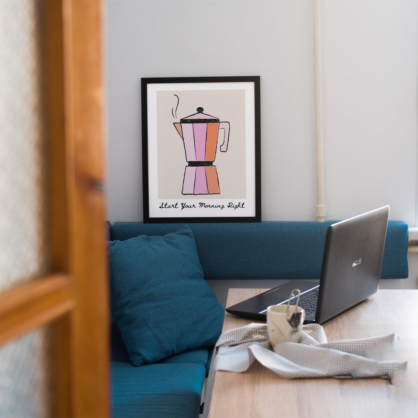 Start Your Morning Right - Coffee Maker Poster