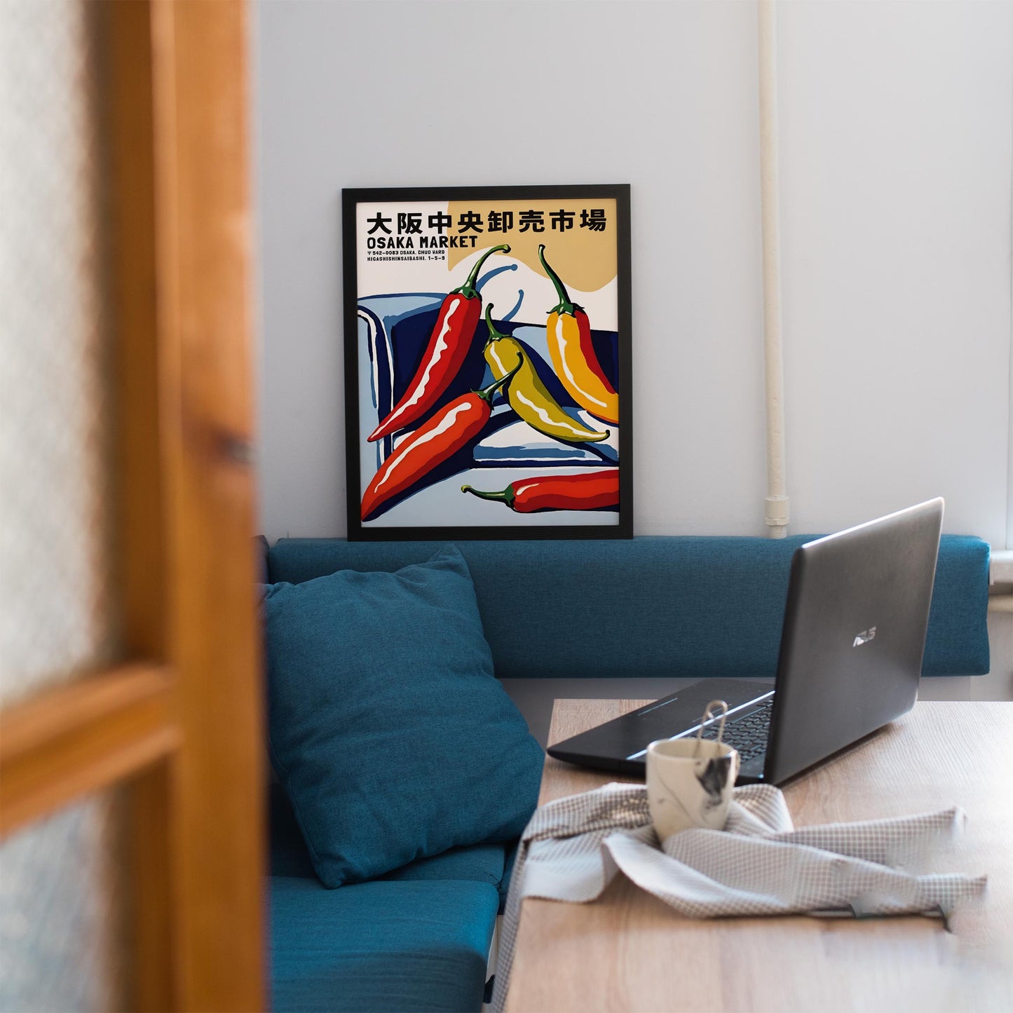 Osaka Market Chili Peppers Wall Art