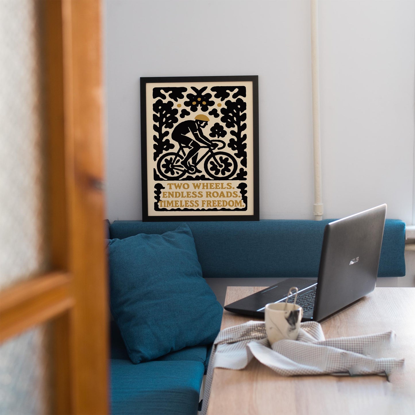 Cycling Freedom Poster Print