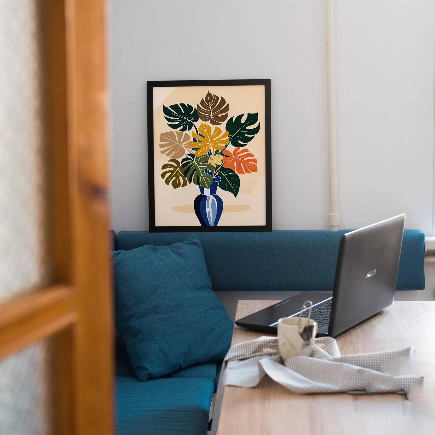 Boho Floral Wall Art Print