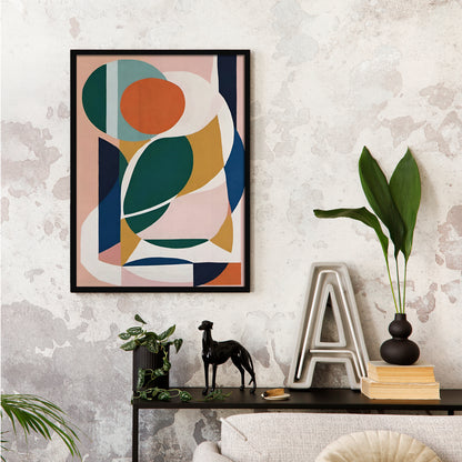 Mid Century Modern Colorful Poster