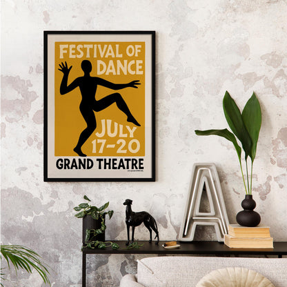Dance Festival Retro Poster Print