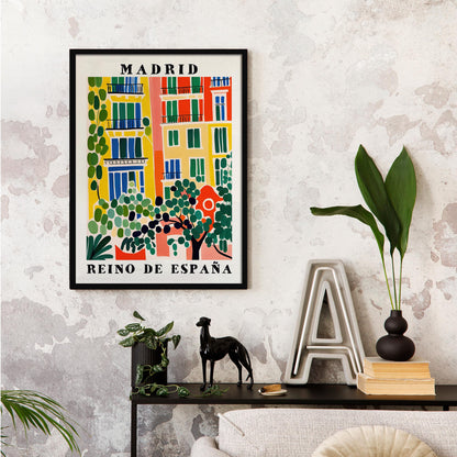 Madrid Spain Travel Poster Print