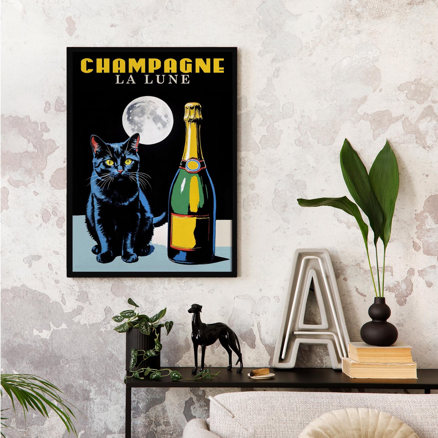 Champagne La Lune Print