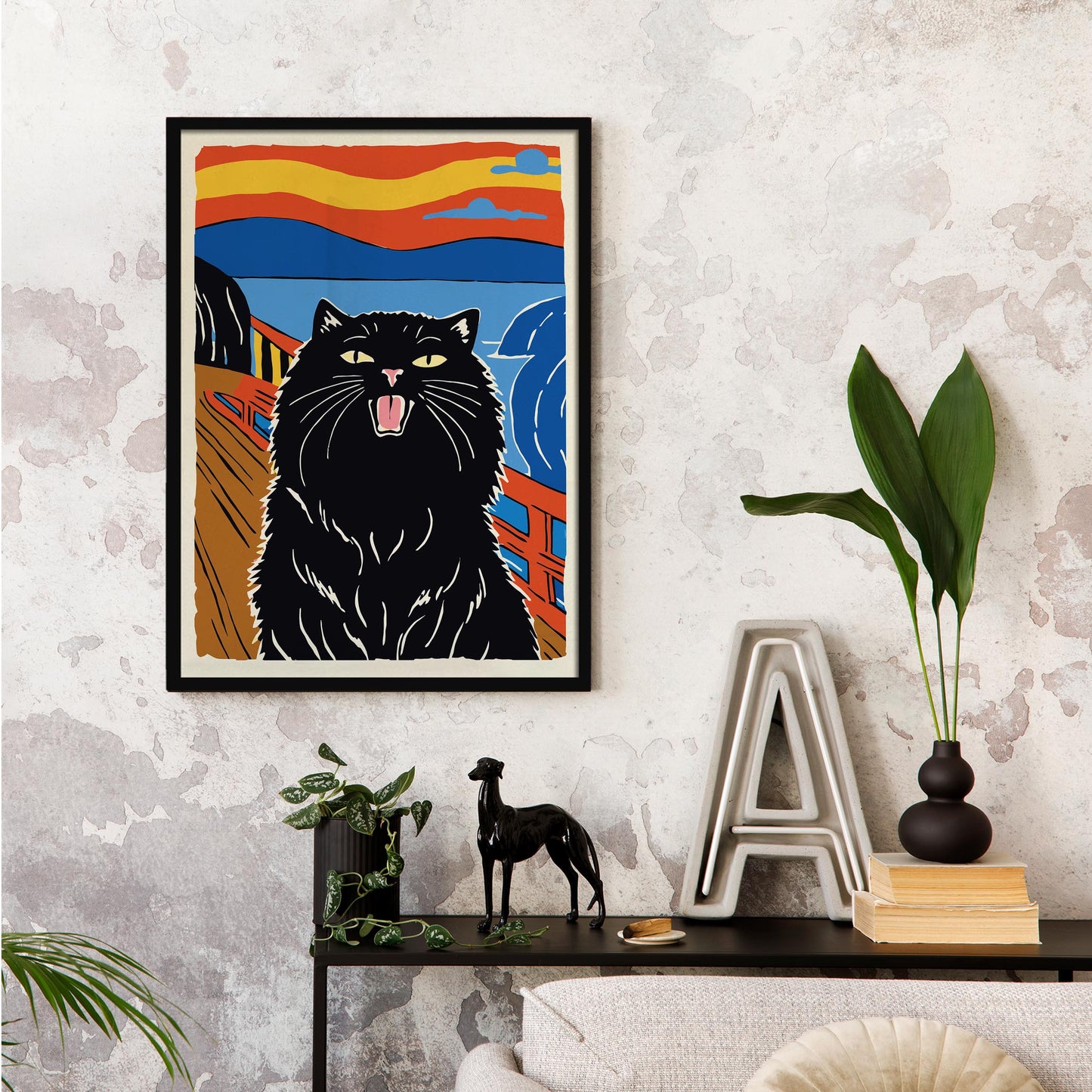 Screaming Cat Wall Art