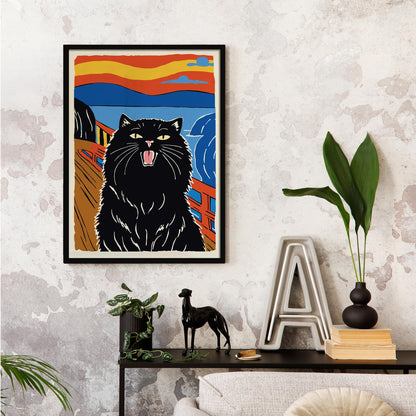 Screaming Cat Wall Art