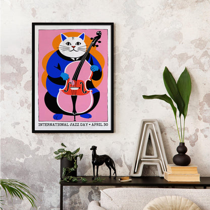 International Jazz Day Cat Poster