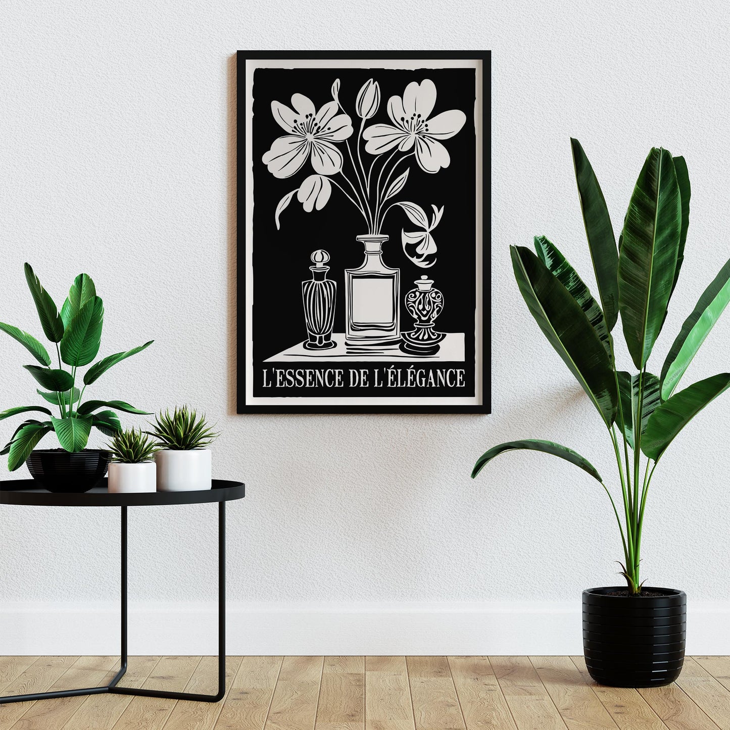 Monochrome Paris Perfume Wall Art