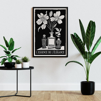 Monochrome Paris Perfume Wall Art