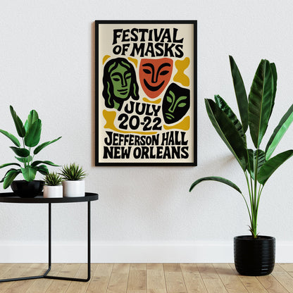 Festival of Masks Wall Art
