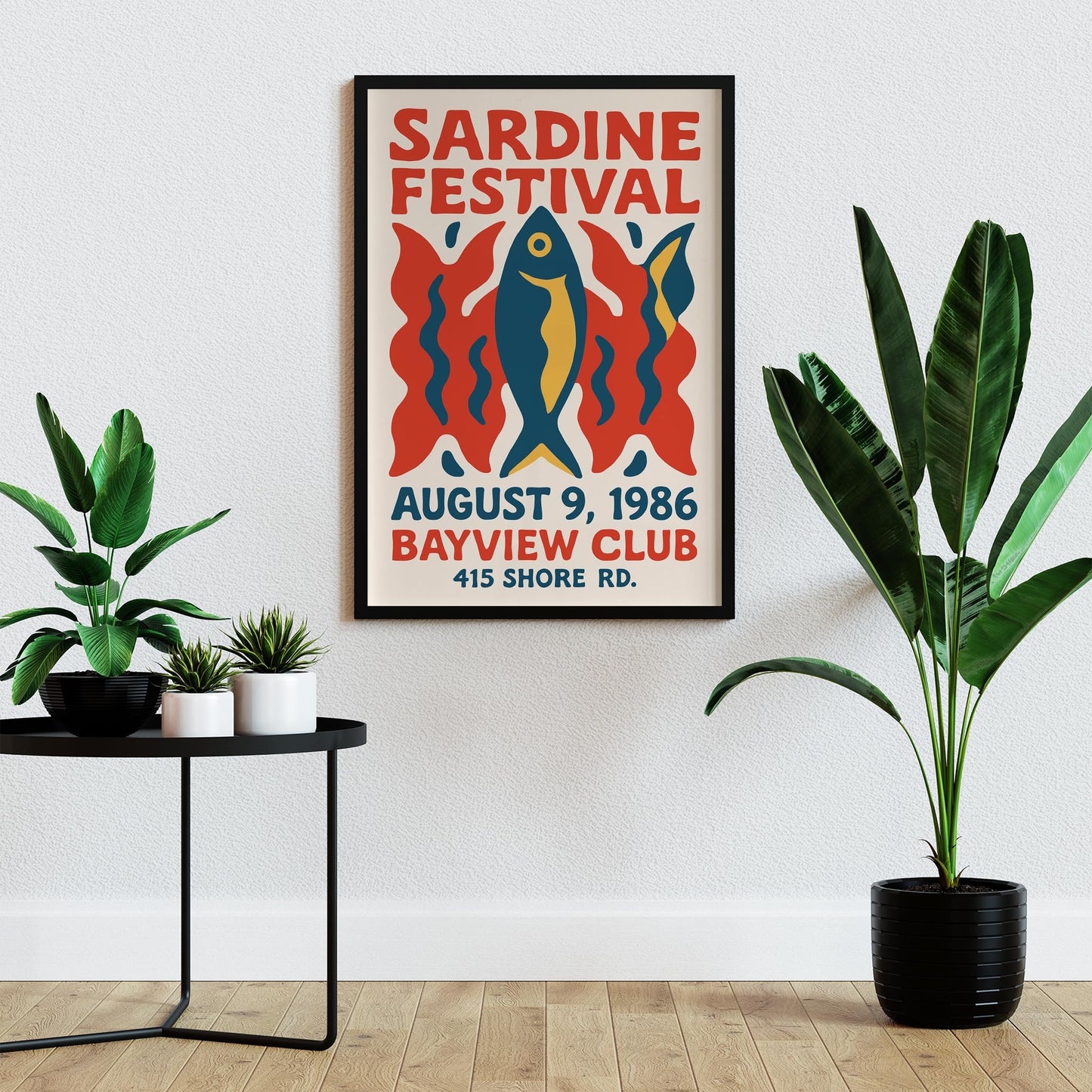 Sardine Festival Retro Poster