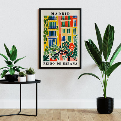 Madrid Spain Travel Poster Print
