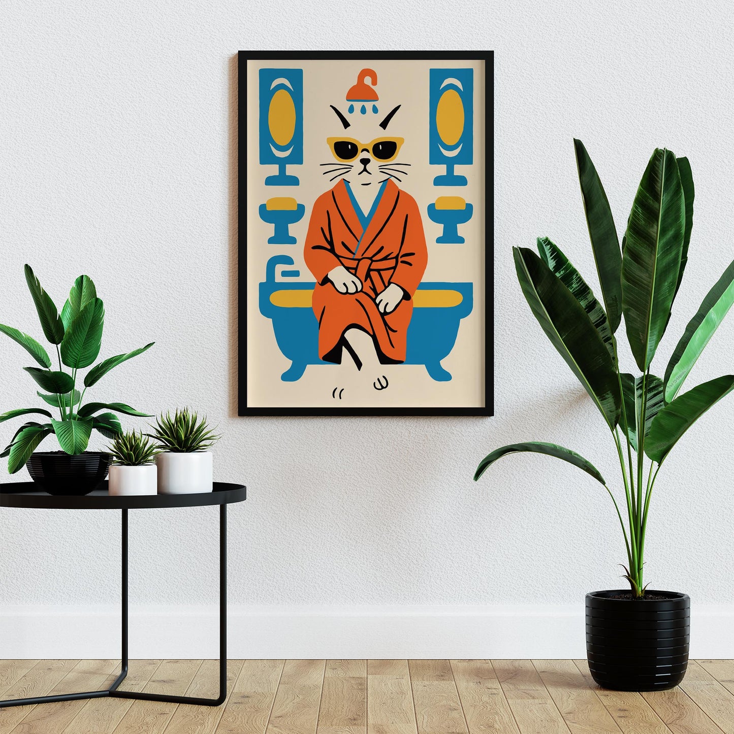 Cool Cat Bath Poster