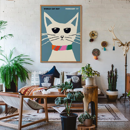 World Cat Day Poster Print