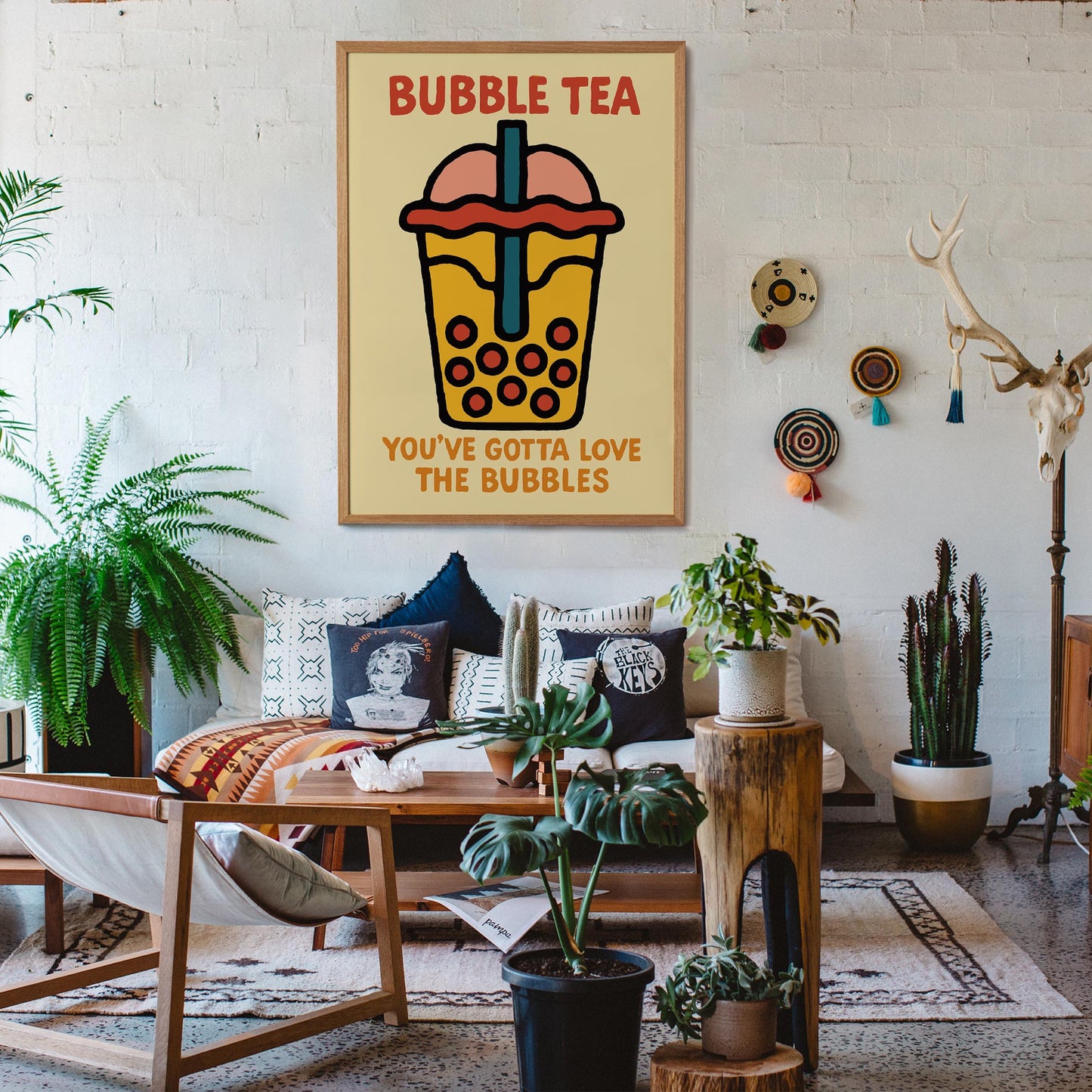 Cute Bubble Tea Wall Art