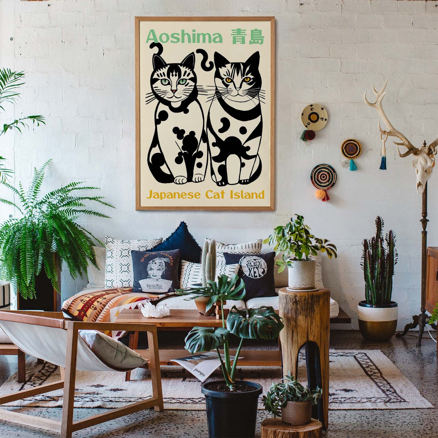 Aoshima Japanese Cat Island Poster Print