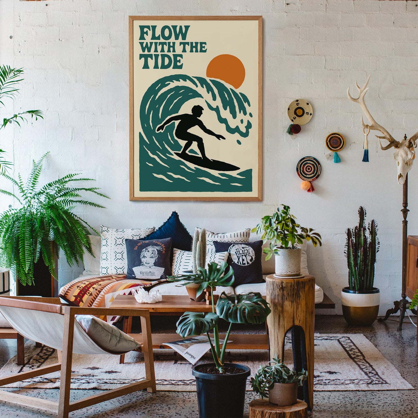 Surfing Wave Poster