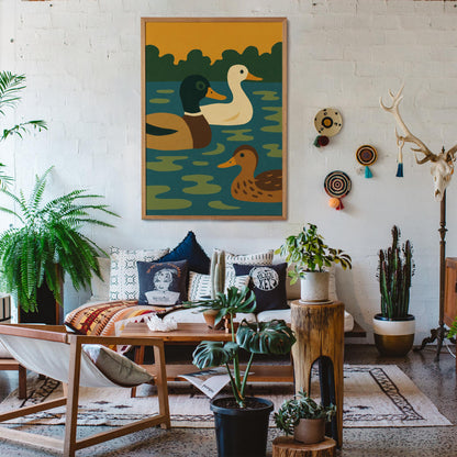 Mallard Ducks Lake Poster