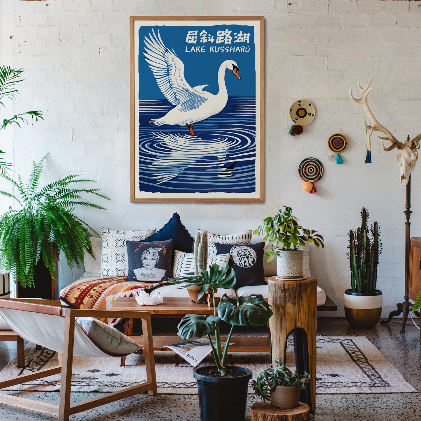 Lake Kussharo Swan Travel Poster
