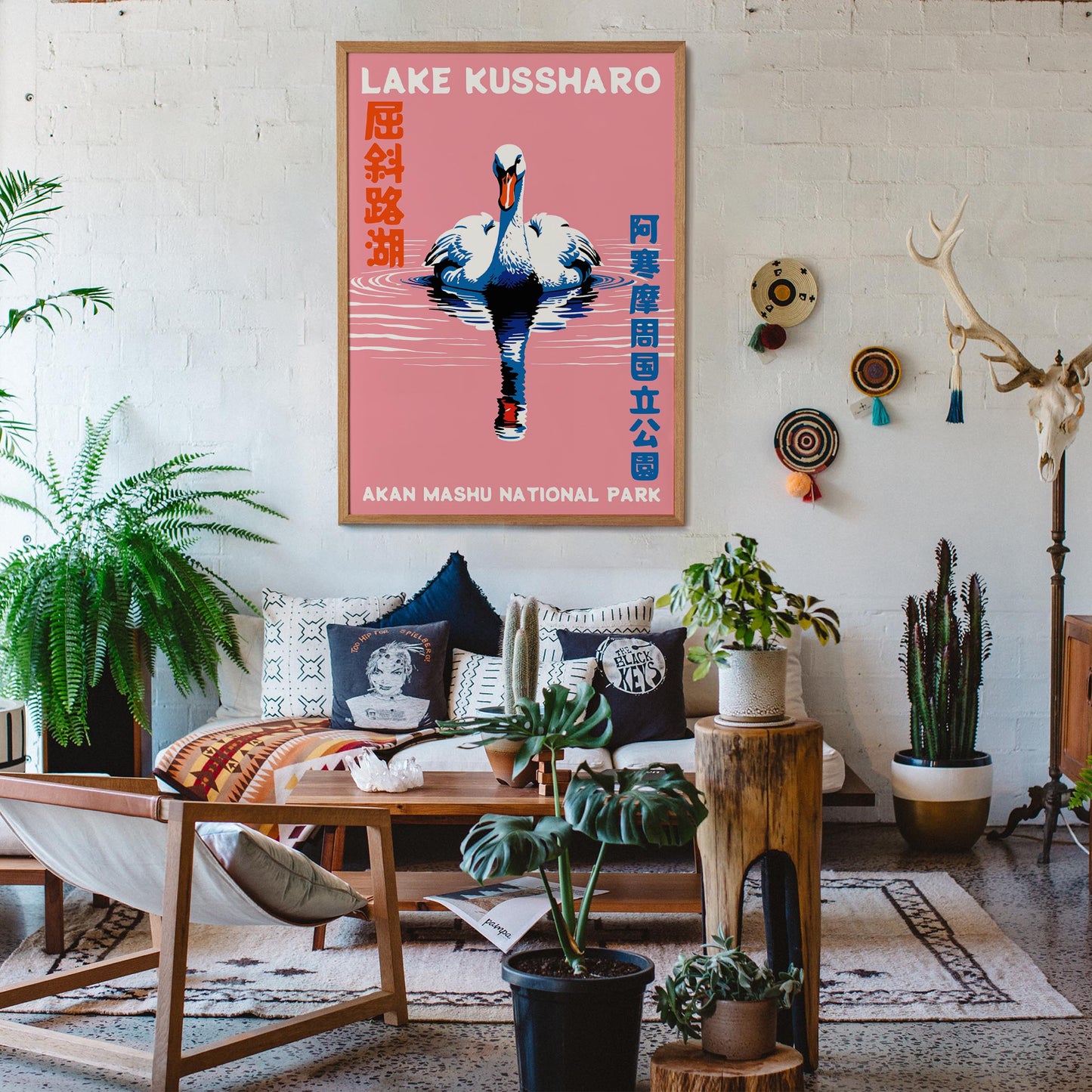 Lake Kussharo Swan Travel Poster