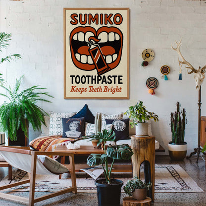 Sumiko Toothpaste Vintage Ad Poster