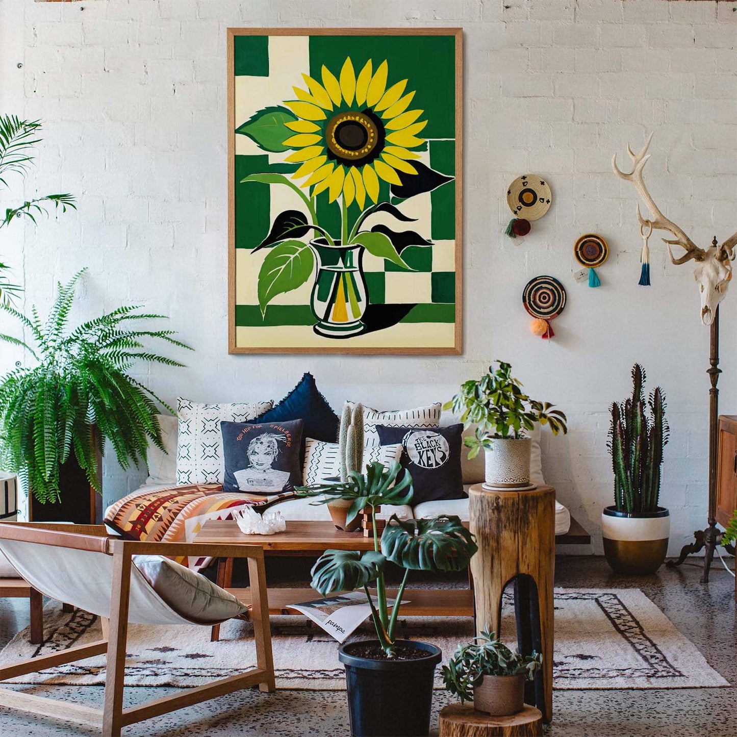 Bold Sunflower Still Life Poster
