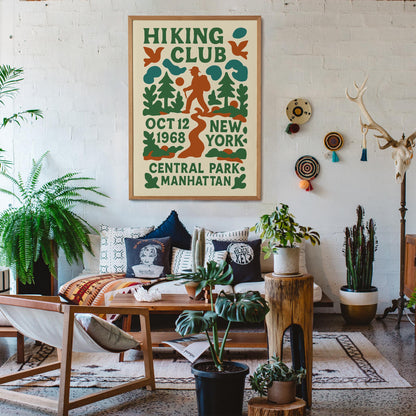 Hiking Club 1968 NY Poster