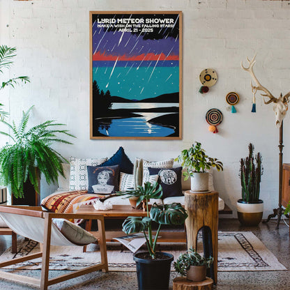 Lyra Constellation Meteor Shower Poster