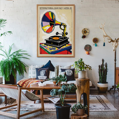 International Jazz Day Gramophone Poster
