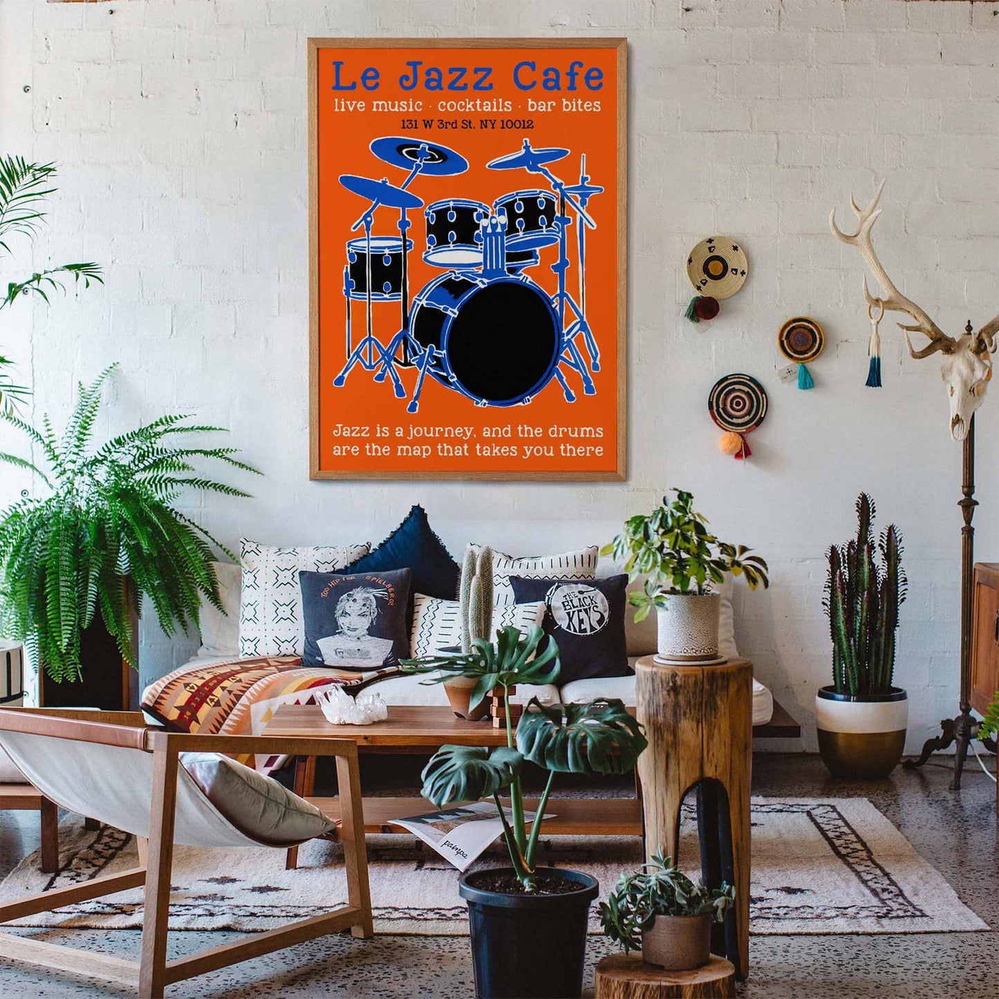 Live Jazz Night – Retro Cafe Print