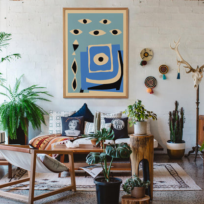 Surreal Eye Pattern Art Print