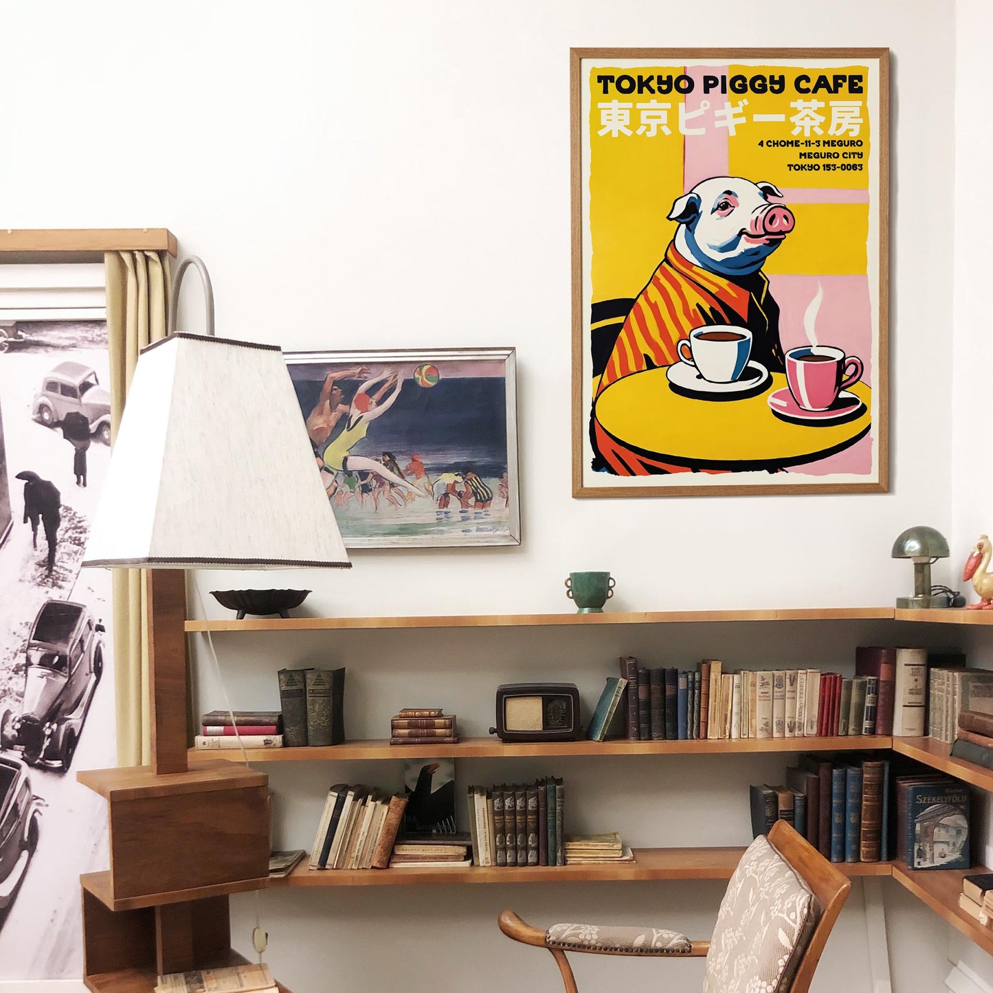 Tokyo Piggy Cafe Poster Print