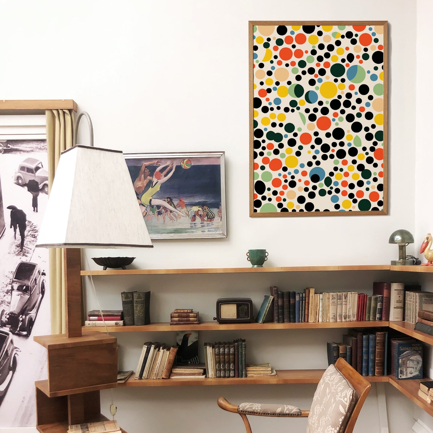 MCM Abstract Dots Art Print