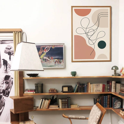 Neutral Aesthetic Line Art Print 2025