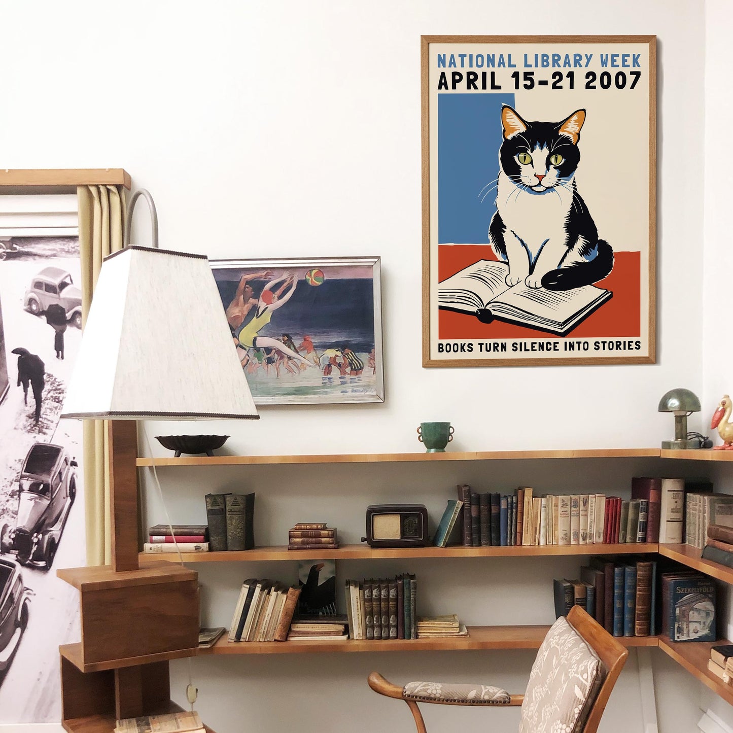 National Library Week Cat Poster