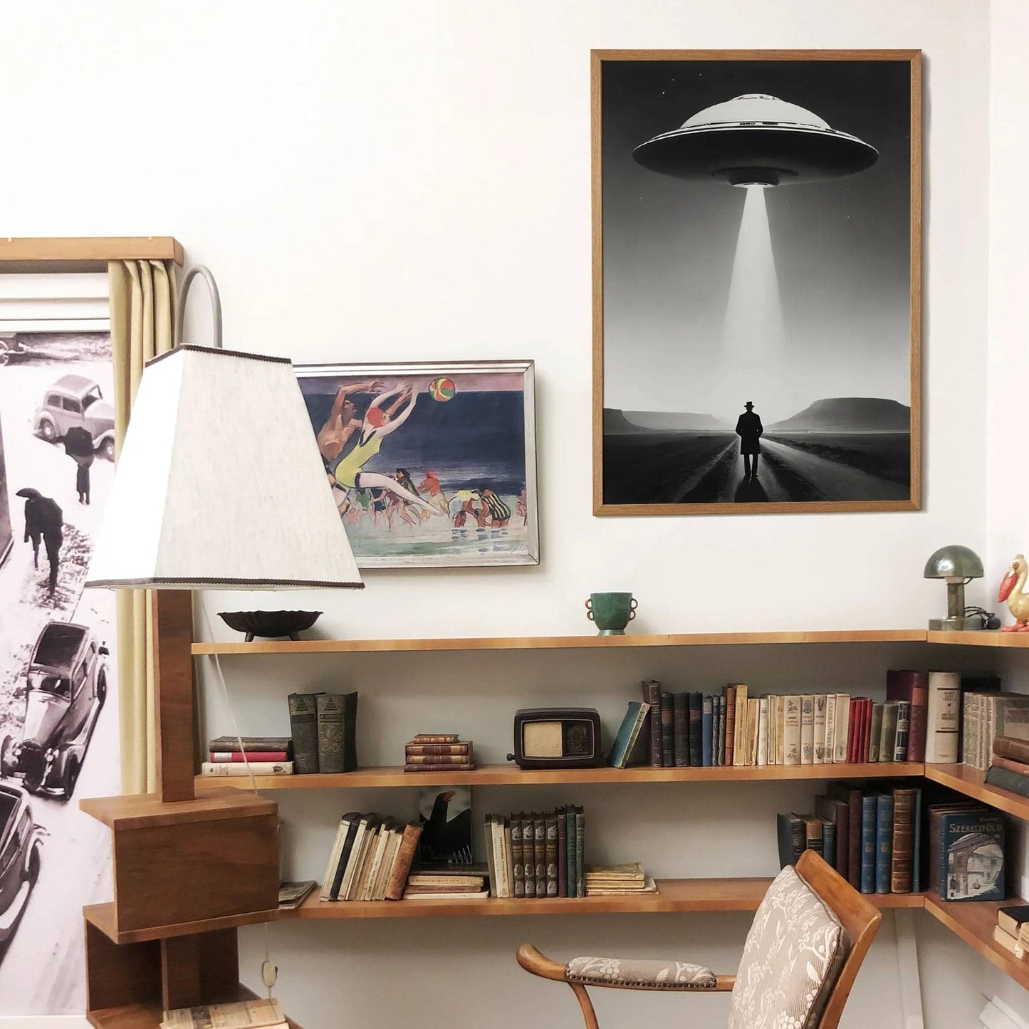 Vintage UFO Poster Print