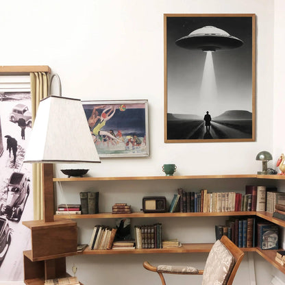 Vintage UFO Poster Print