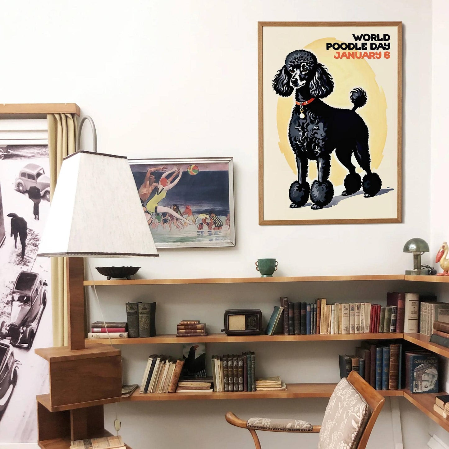 Black Poodle Artistic Poster