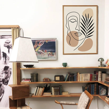 Japandi Line Art Woman Face – Aesthetic Minimalist Wall Print