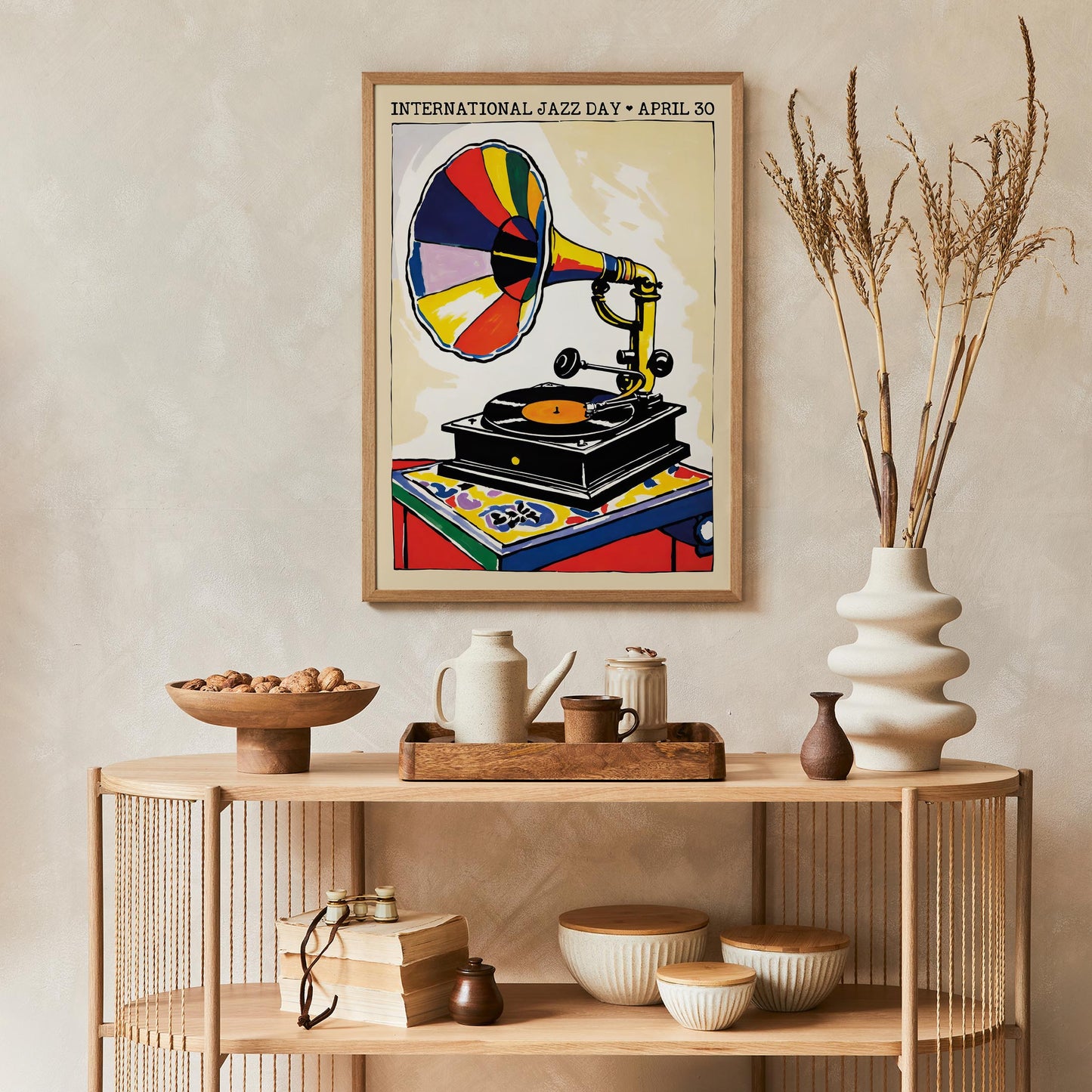 International Jazz Day Gramophone Poster