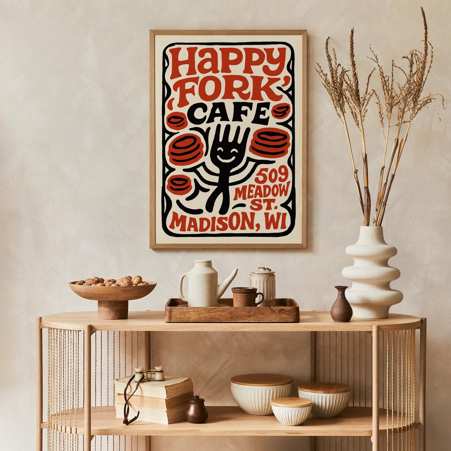 Happy Fork Cafe Wall Art