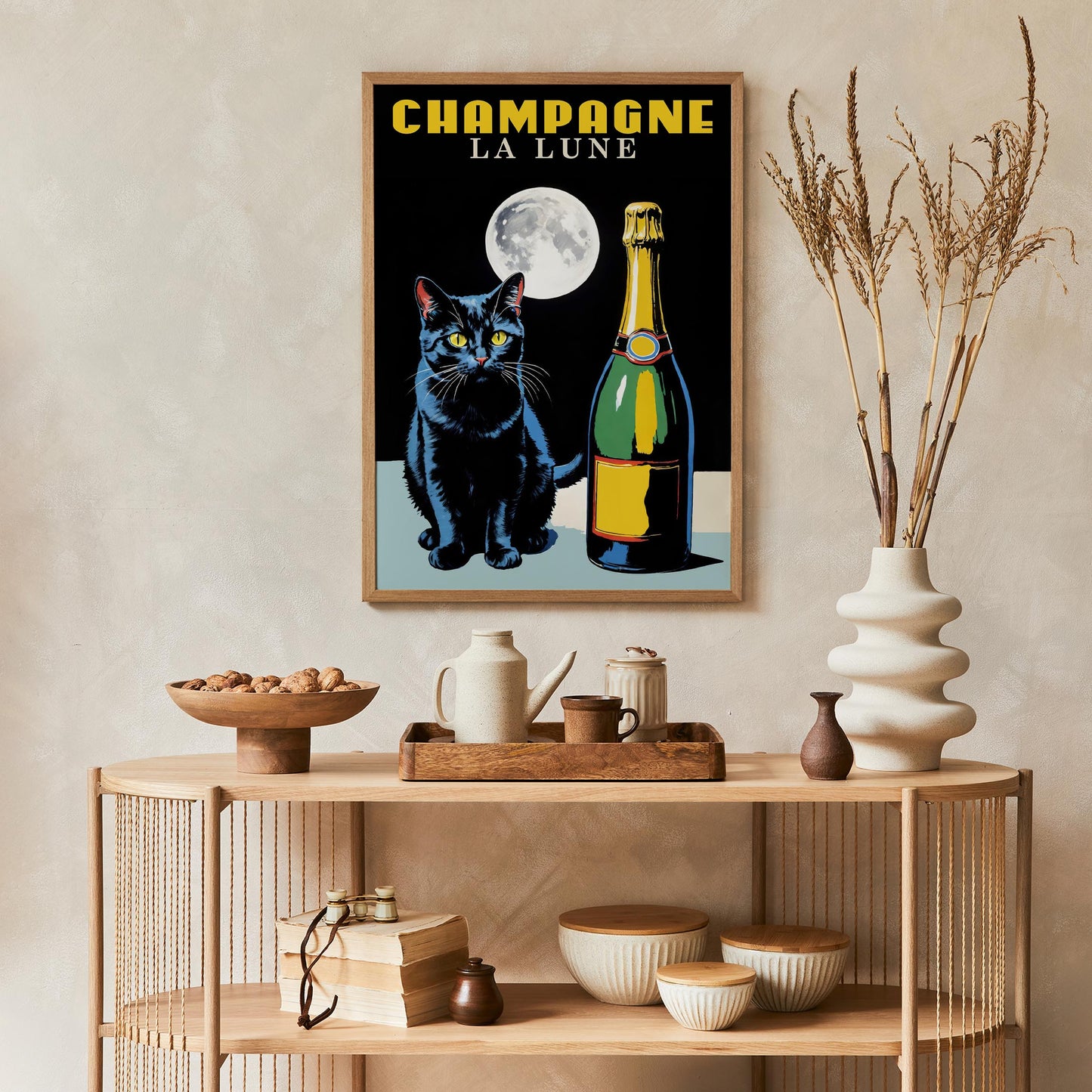 Champagne La Lune Print