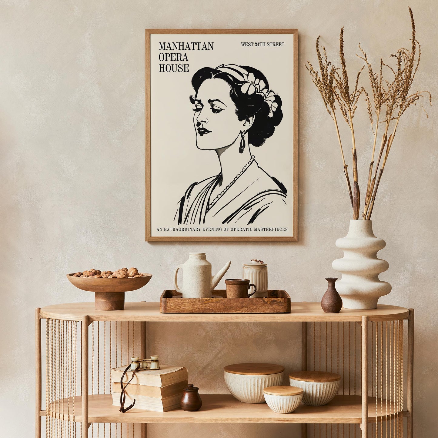 Vintage Opera Lady Poster