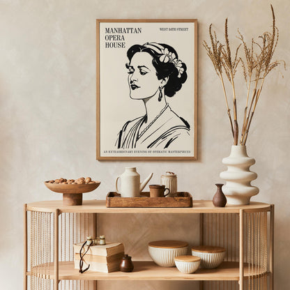 Vintage Opera Lady Poster