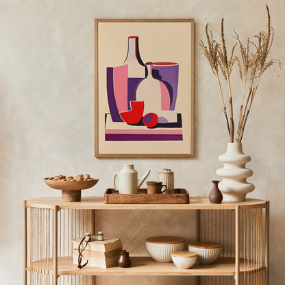 Retro Still Life Shapes Poster