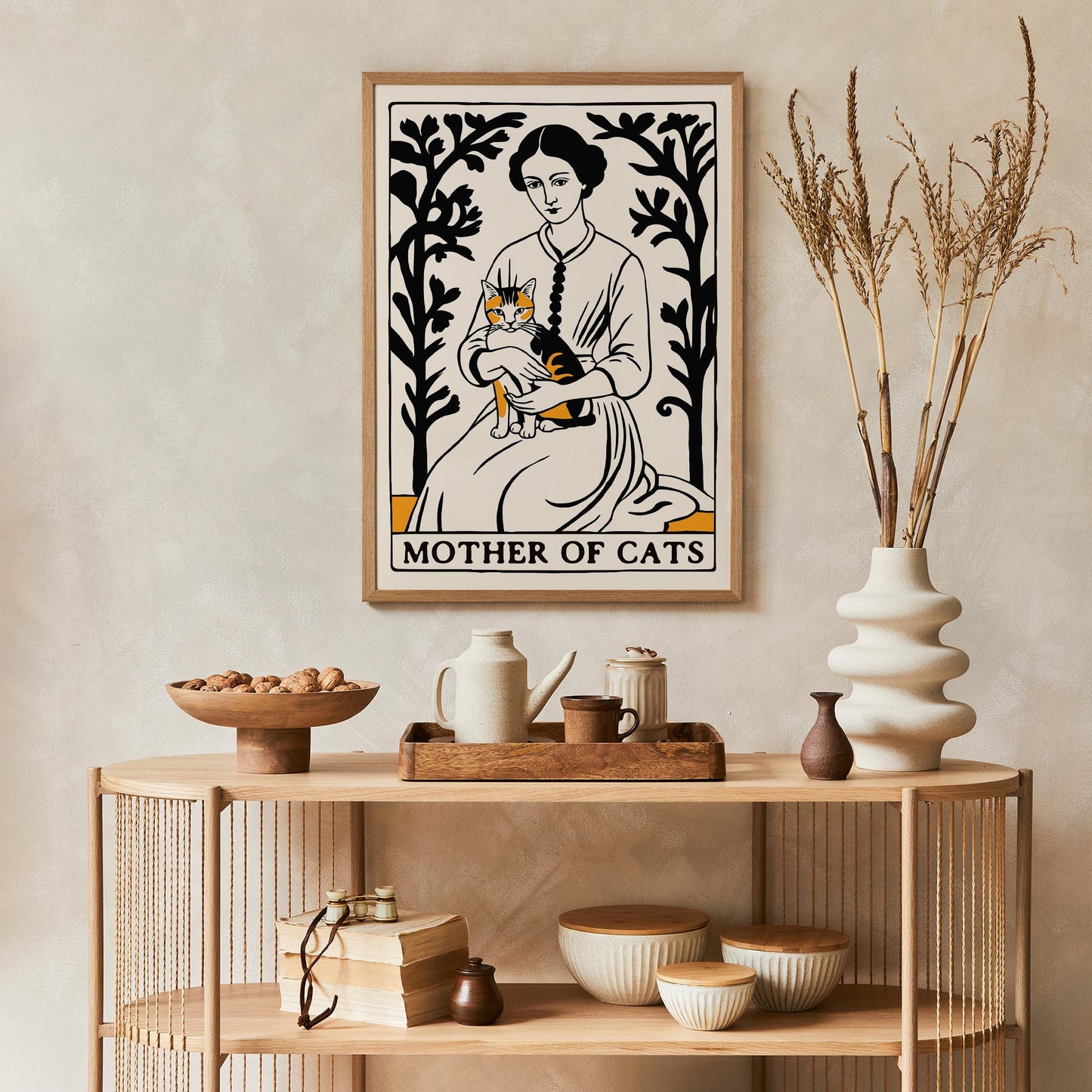 Mother of Cats Illustration Art Print