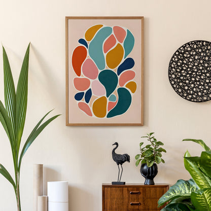 Abstract Colorful Shapes Wall Art